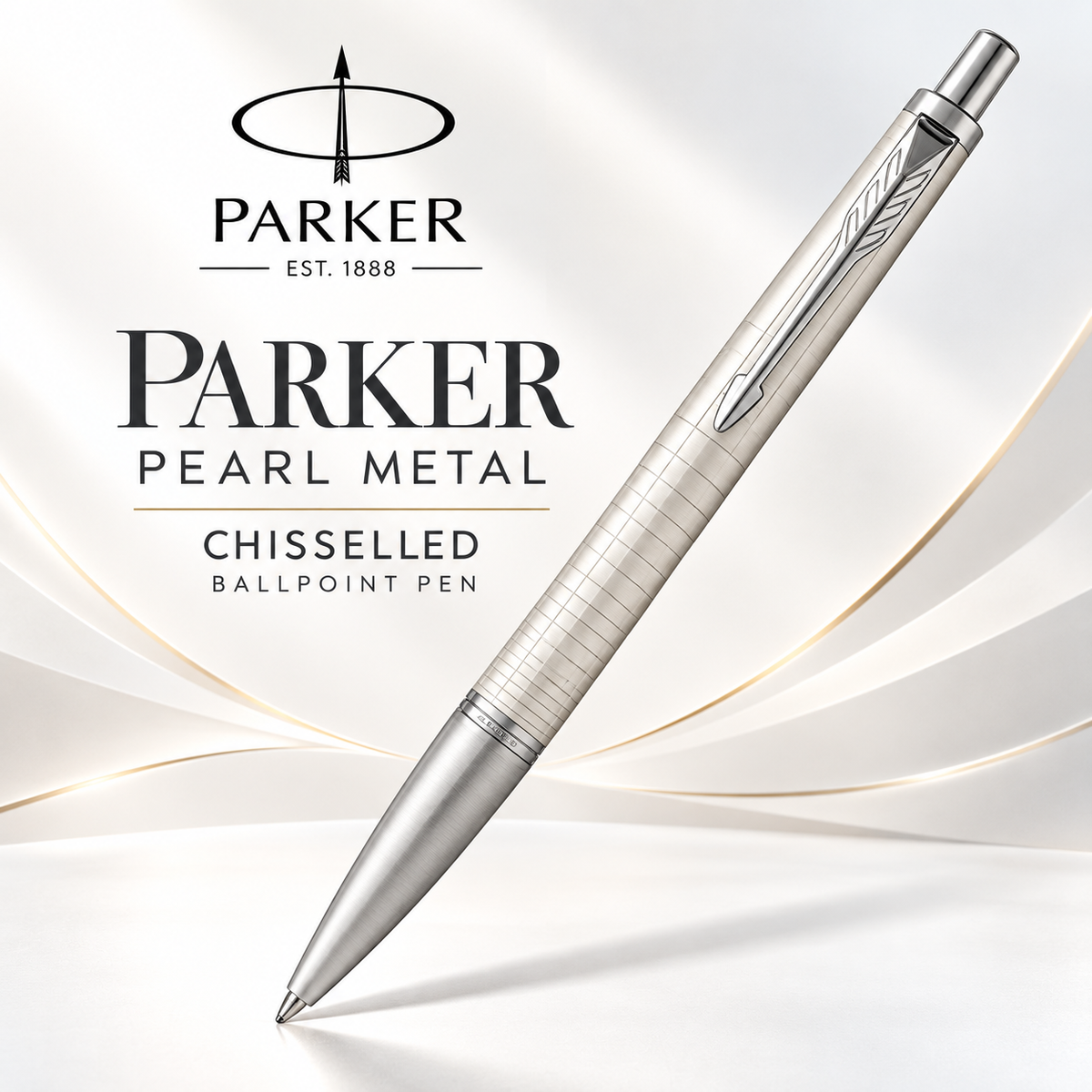 Parker Pearl Metal Chiselled Ballpoint Pen