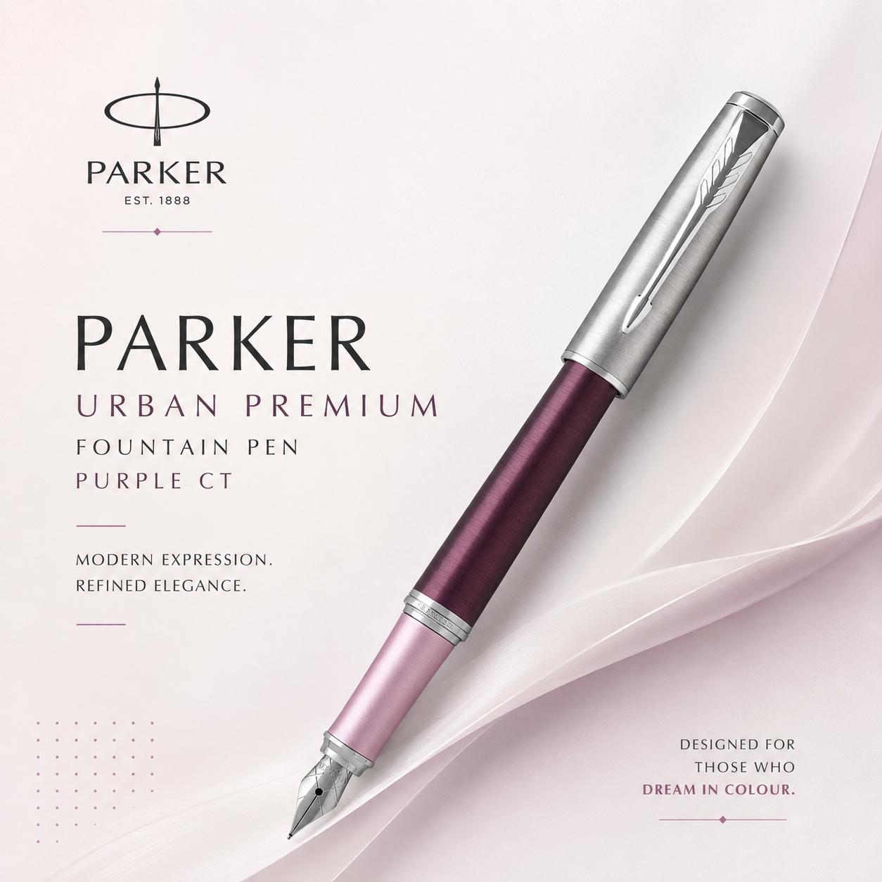 Parker Urban Premium Fountain Pen | Purple CT, Medium Nib