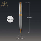 Parker Sonnet Ballpoint Pen – Stainless Steel with Gold Trim | Premium Ballpoint Pen