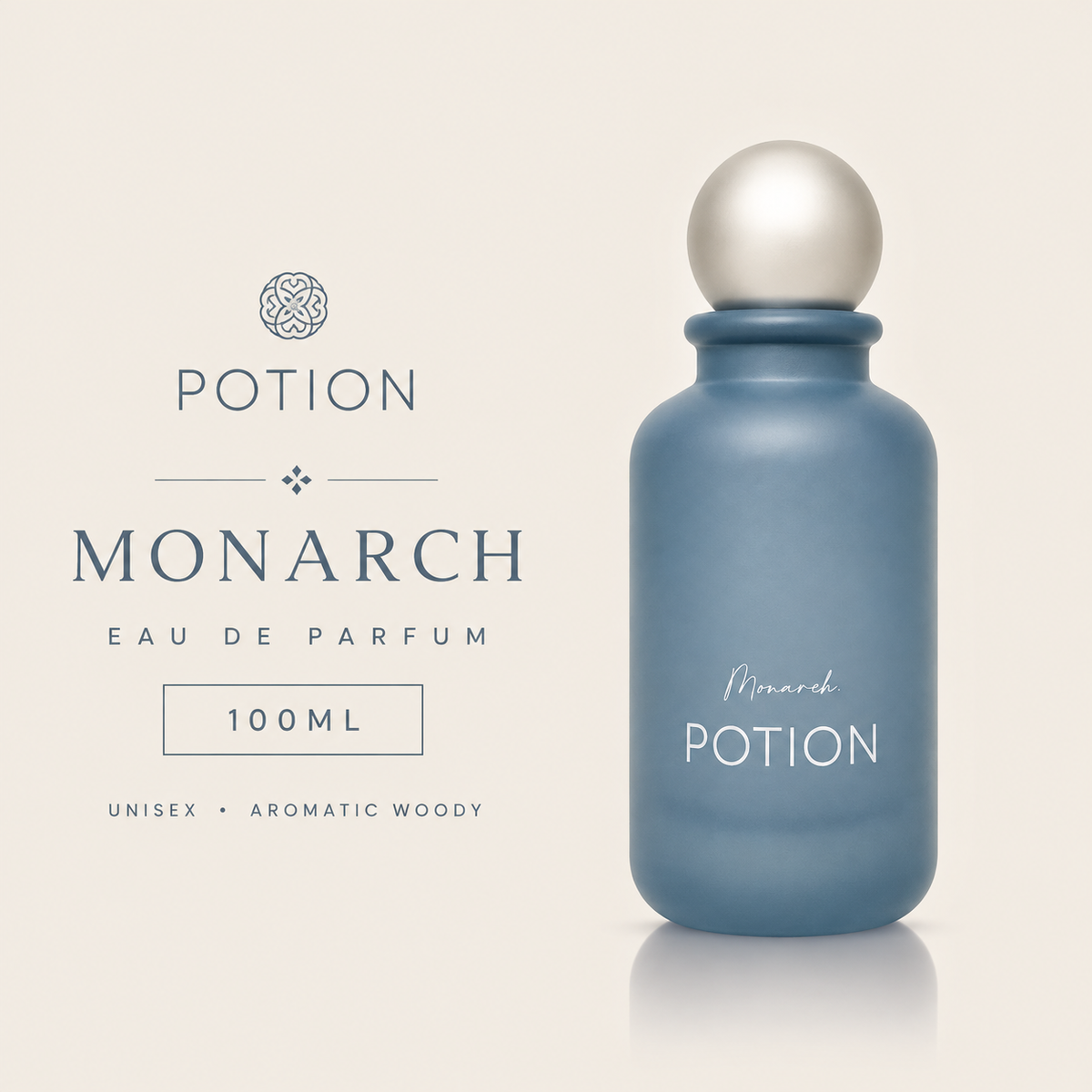 Potion Monarch Eau De Parfum 100ml – Unisex Aromatic Woody