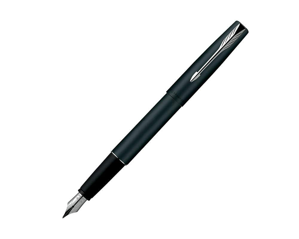 Parker Frontier Fountain Pen – Matte Black with Chrome Trim