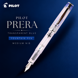 Pilot Prera Fountain Pen – Transparent Blue (Medium Nib)
