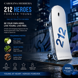 Carolina Herrera 212 Heroes Forever Young EDT for Men – 90ml | Fresh Woody Fragrance