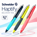 Schneider Haptify Ballpoint Pen — Mint White Barrel, Blue Ink (Medium Tip)