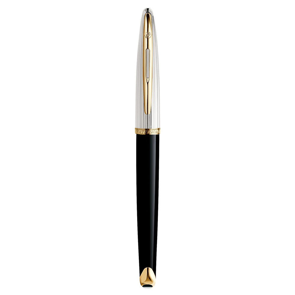 Waterman Carène Fountain Pen – Black Deluxe with Gold Trim (18K Gold Nib)