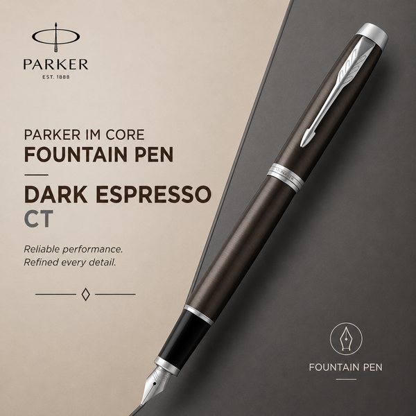 Parker IM Core Fountain Pen – Dark Espresso CT
