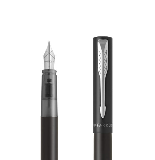 Parker Vector XL Fountain Pen — Black & Silver