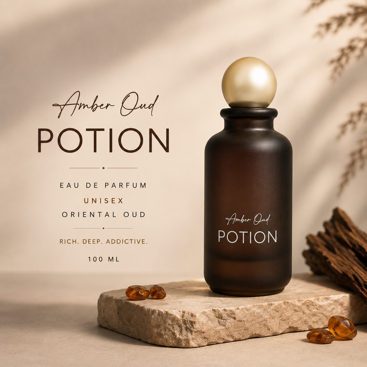Potion Amber Oud Eau De Parfum 100ml – Unisex Oriental Oud