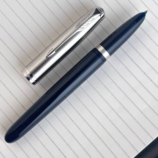 Parker 51 Rebirth Fountain Pen – Midnight Blue with Chrome Trim | Premium Fountain Pen