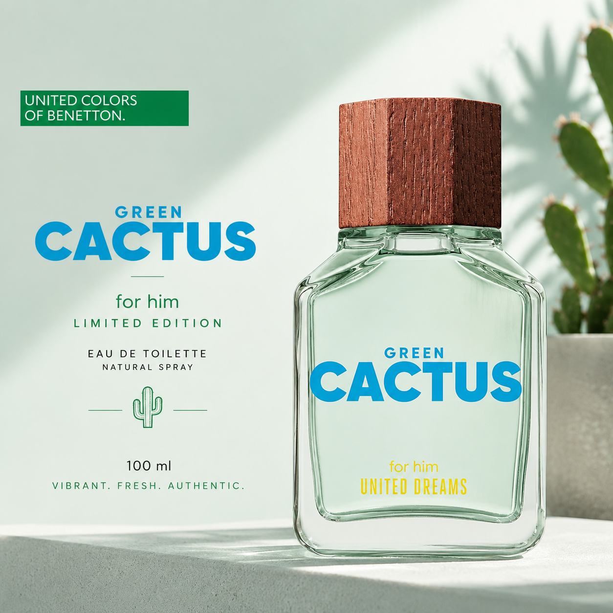 Benetton Masculino Cactus Limited Edition – EDT 100ml