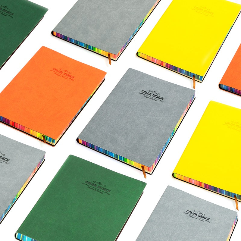 Deli E3183 Colour Design Hard Leather Cover A5 Notebook – 112 Sheets