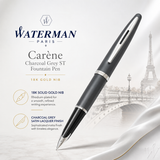 Waterman Carène Charcoal Grey ST Fountain Pen – 18K Gold Nib