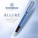 Waterman Allure Fountain Pen – Blue Lacquer Fine Nib