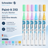 Schneider Paint-It 310 Acrylic Marker Set – 2mm | 6-Color Wallet