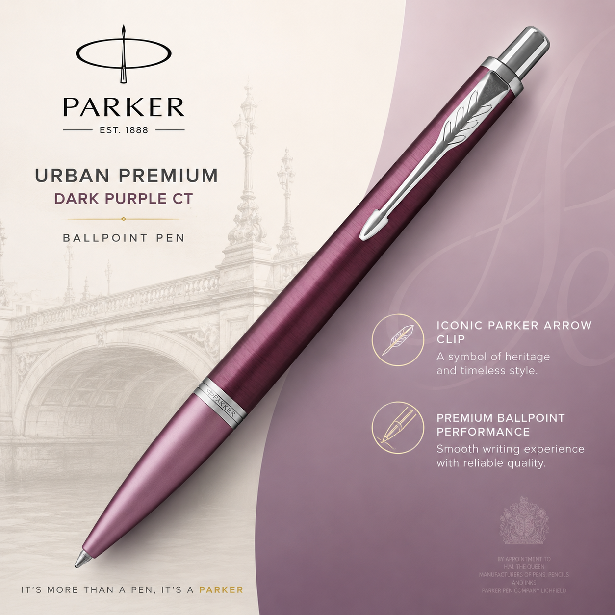 Parker Urban Premium Dark Purple CT Ballpoint Pen