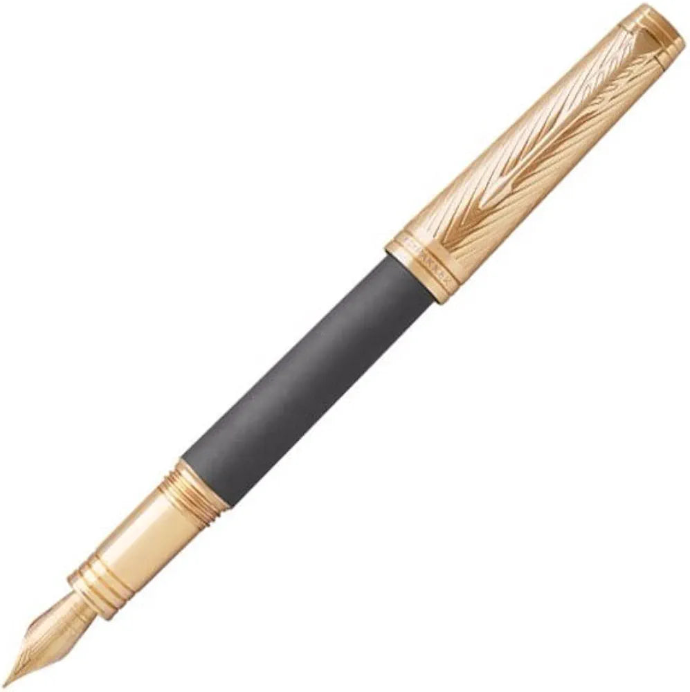 Parker Premier Custom Storm Grey GT Fountain Pen – Fine Nib | Made in France