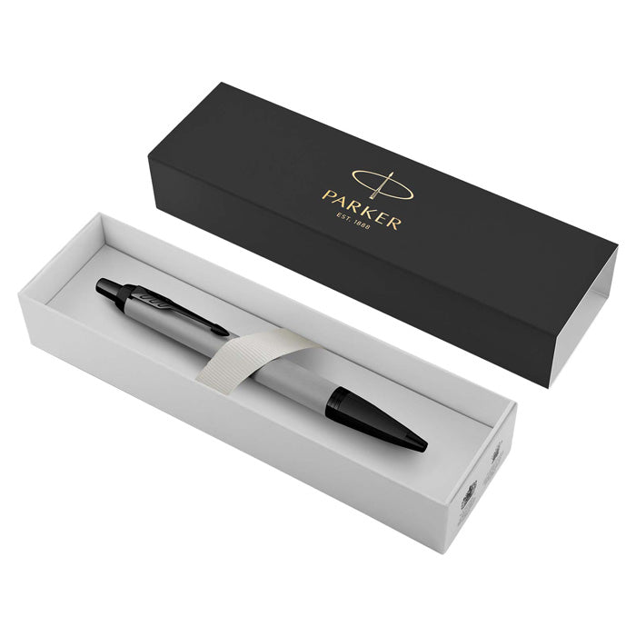 Parker IM Achromatic Matte Grey Ballpoint Pen with Black PVD Trim