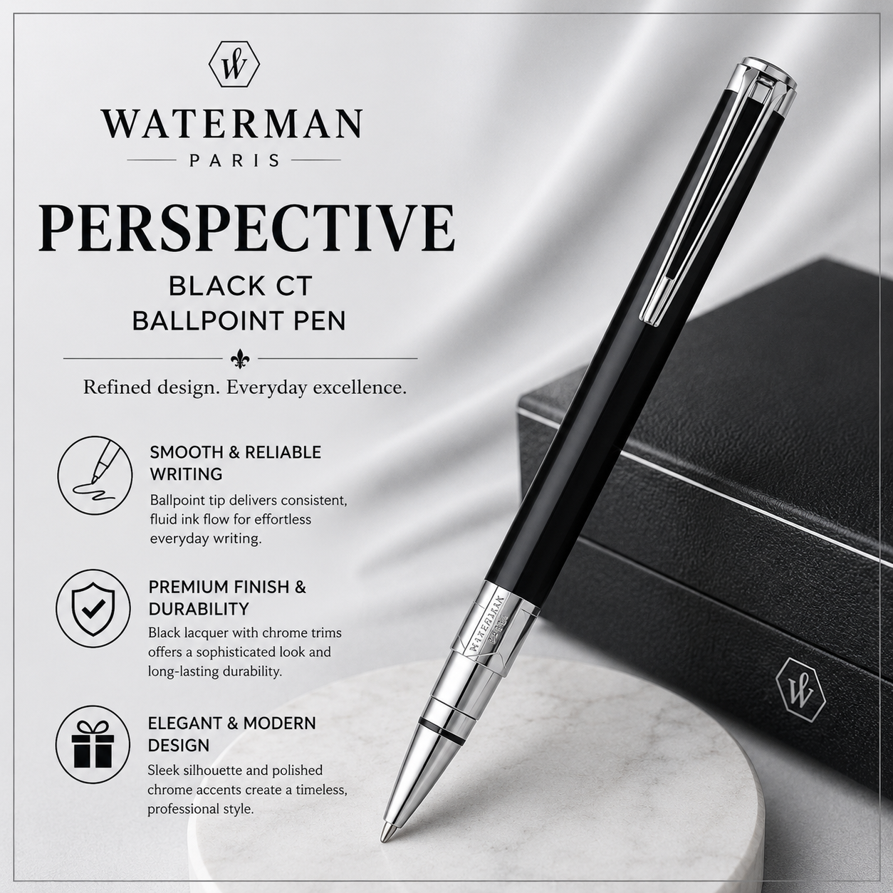 Waterman Perspective Black CT Ballpoint Pen