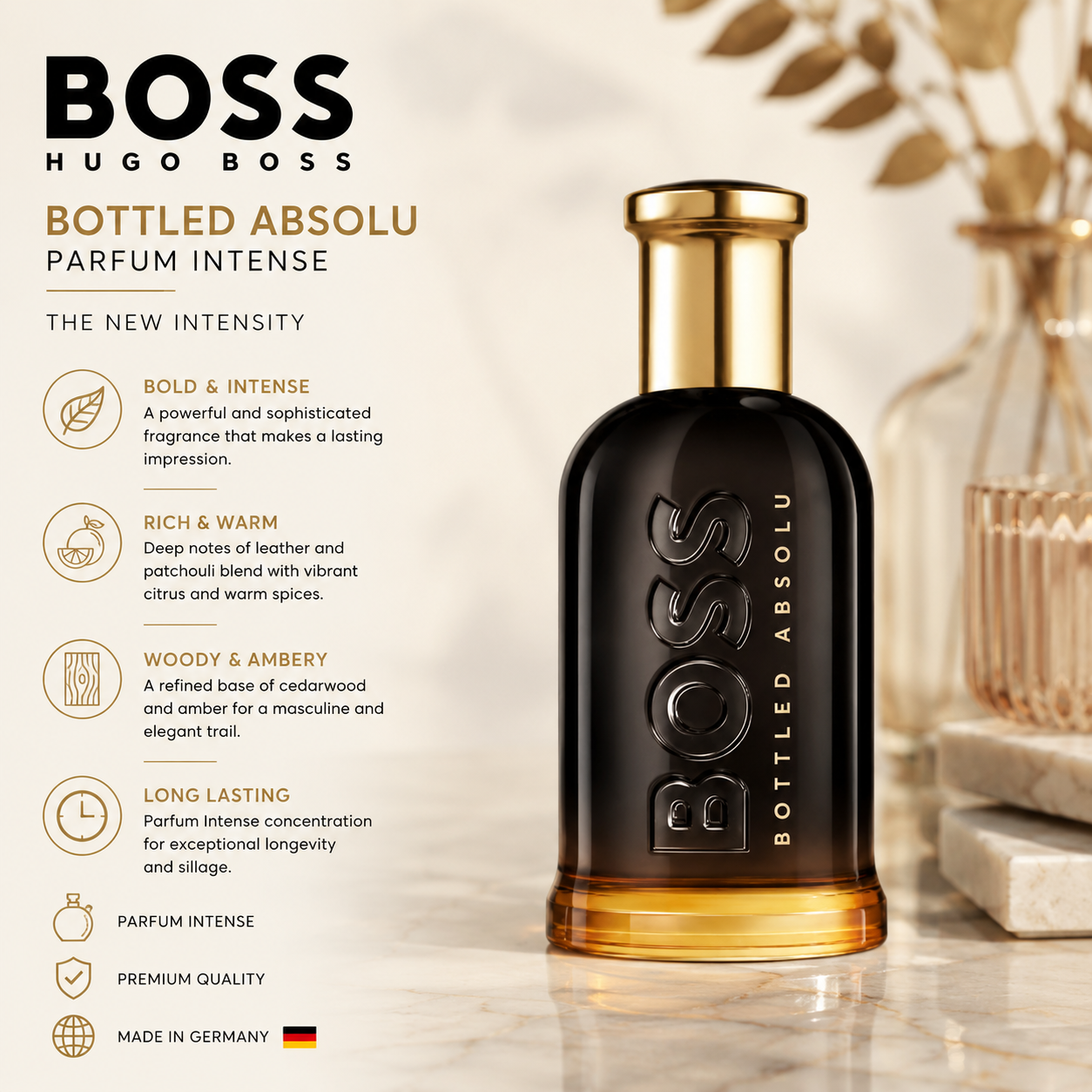 Hugo Boss Bottled Absolu Parfum Intense EDP 100ml – Men's Fragrance