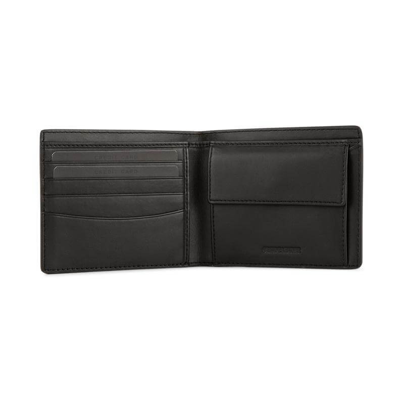 CROSS 2-Piece Gift Set – Leather Single Pen Case with Flap & Saffiano Leather 8CC Slim Bifold Wallet – Black