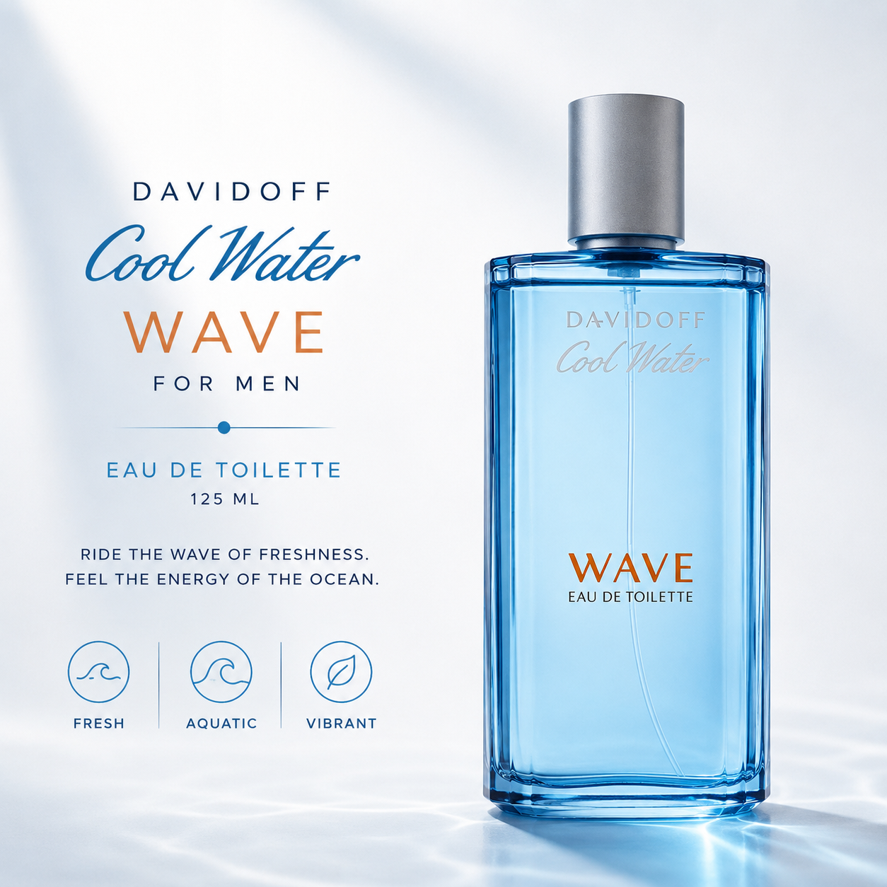 Davidoff Cool Water Wave Eau de Toilette for Men – 125ml