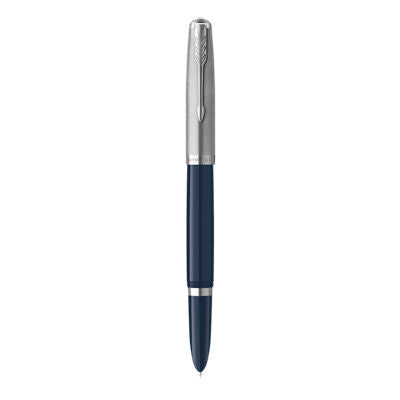 Parker 51 Rebirth Fountain Pen – Midnight Blue with Chrome Trim | Premium Fountain Pen