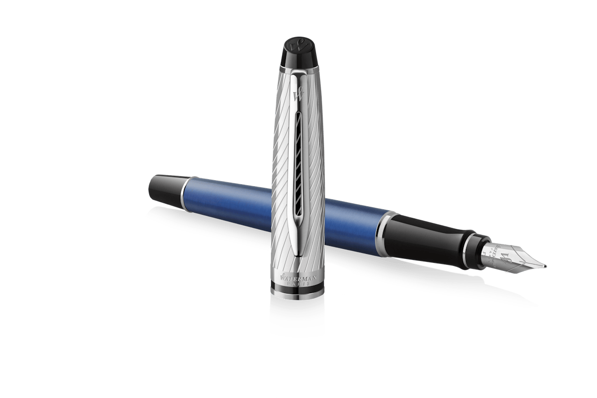 Waterman Expert Deluxe Blue Obsession ST Fountain Pen – Premium Writing Instrument