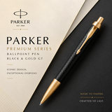 Parker IM Premium Ballpoint Pen – Black with Gold Trim | Premium Ballpoint Pen