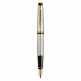 Waterman Expert Fountain Pen – Stainless Steel with Gold Trim