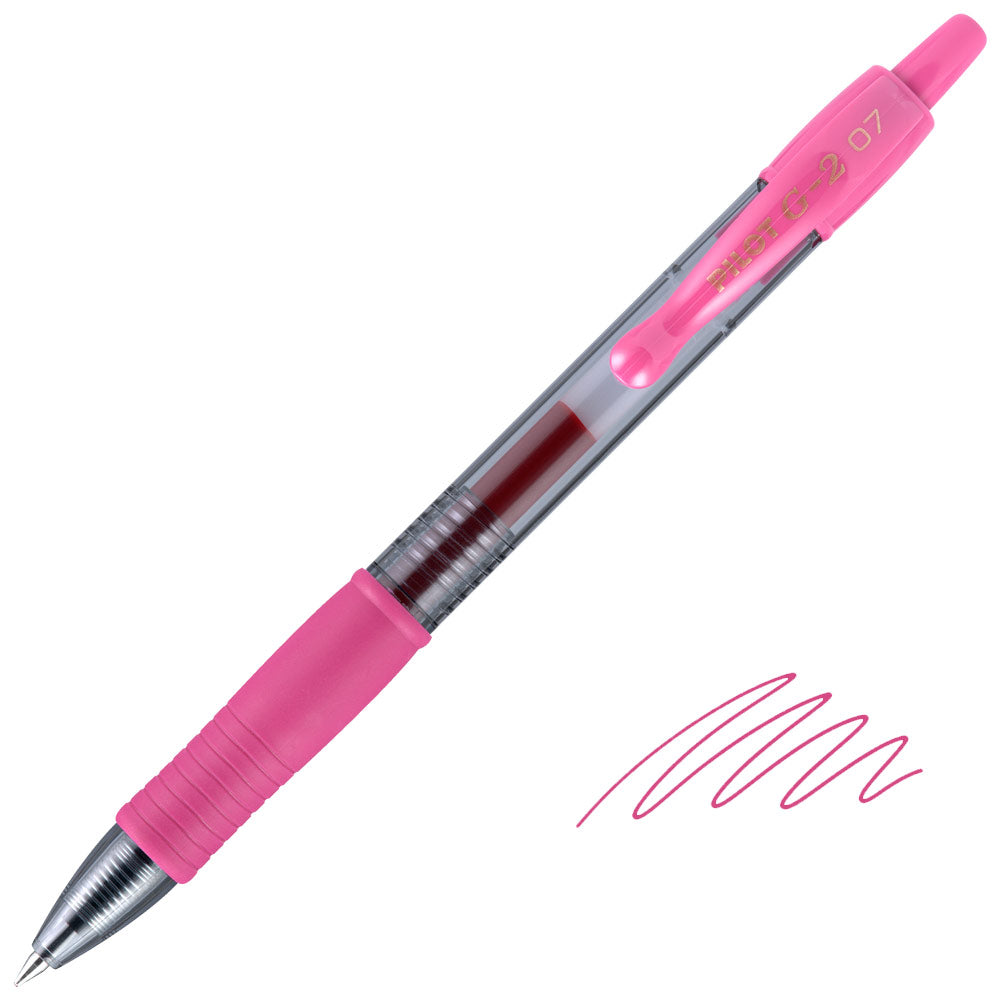 Pilot G2 Metallic Retractable Gel Rollerball Pen – Violet, Light Blue, Pink, Gold & Silver (0.7mm)