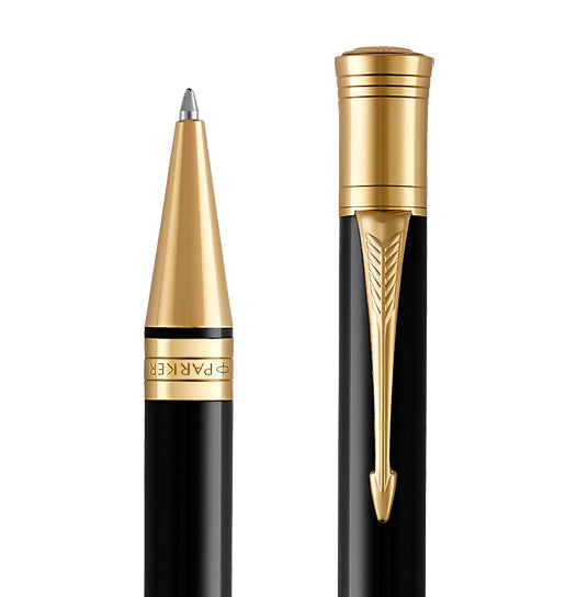 Parker Duofold Ballpoint Pen — Classic Black | Gold Trim | Medium Point
