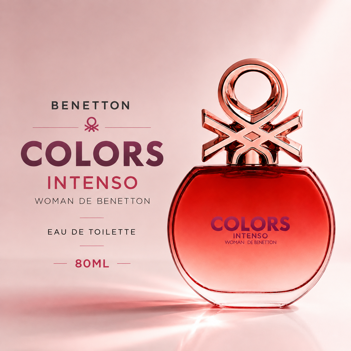 Benetton Colors Rose Eau De Toilette Spray For Women 80Ml