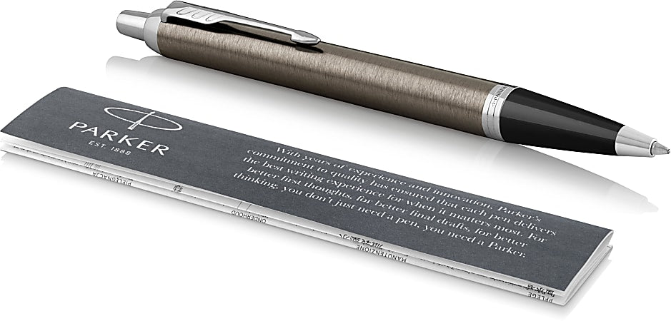 Parker IM Premium Ballpoint Pen – Dark Espresso with Chrome Trim | Premium Ballpoint Pen