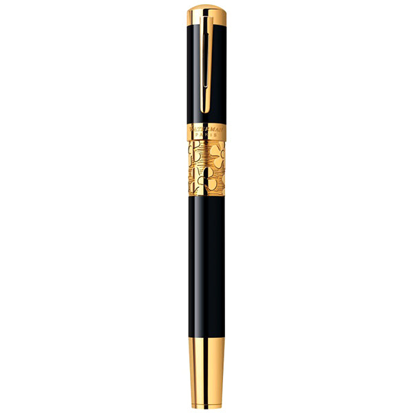 Waterman Elegance Black GT Rollerball Pen – 23K Gold-Plated Trim
