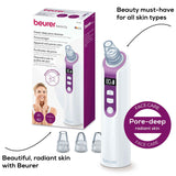 Beurer FC 41 electric blackhead remover and vacuum facial cleanser, white device, additional angle