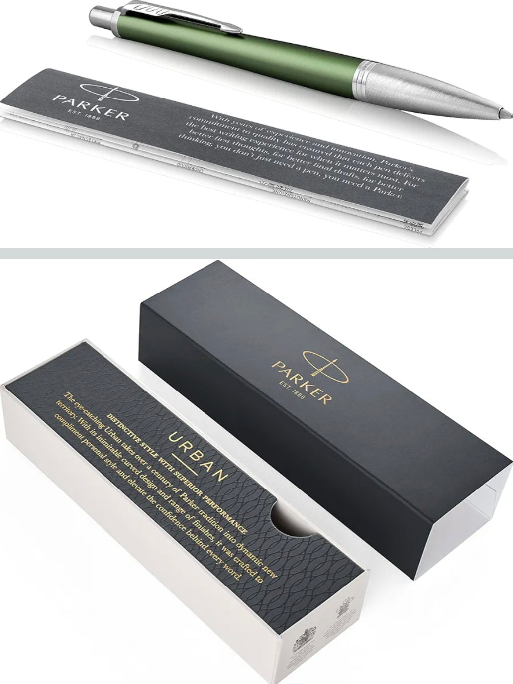 Parker Urban Premium Green CT Ballpoint Pen | Chrome Trim