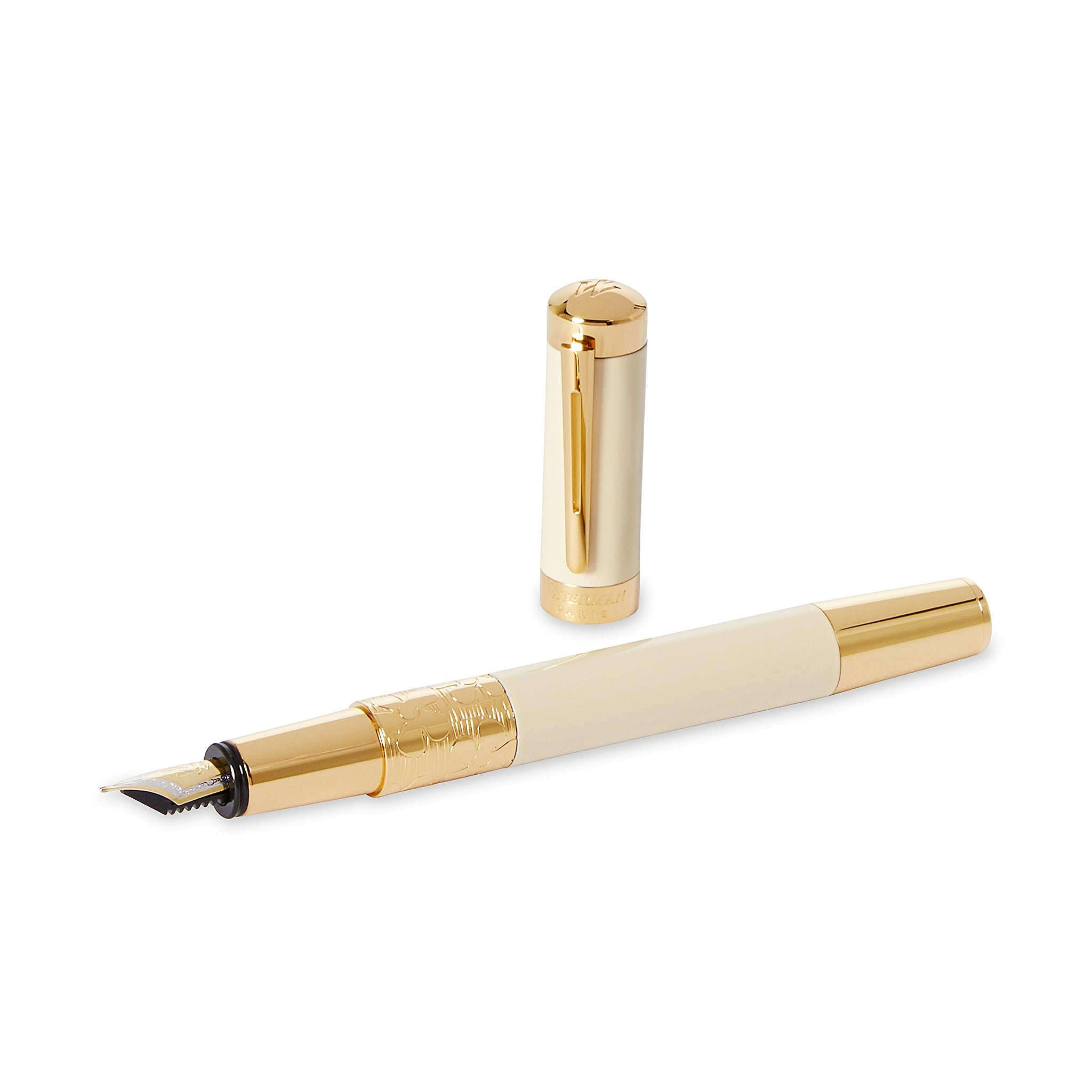 Waterman Elegance Fountain Pen – Ivory Lacquer GT | French Craftsmanship