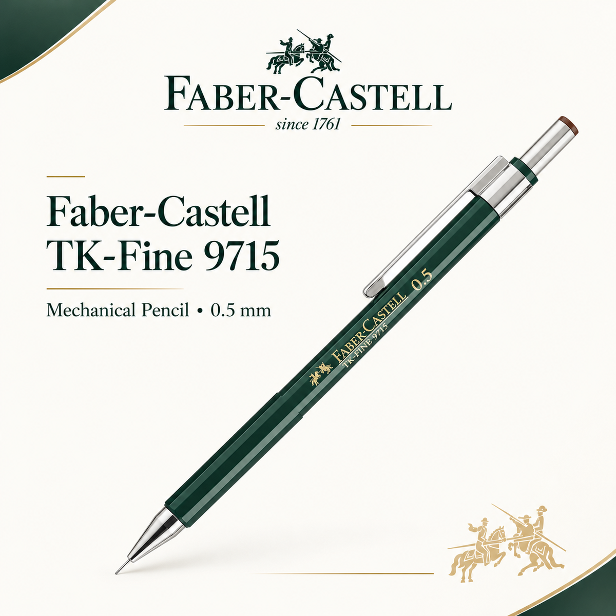Faber-Castell TK-Fine Mechanical Pencil – Green, 0.5 mm