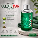 Benetton Colors Man Green EDT 100ml – Fresh Men's Fragrance