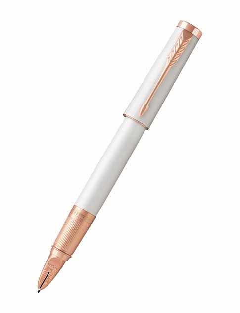 Parker Ingenuity Slim 5th Technology Rollerball Pen | Pearl & Pink Gold Trim, Fine