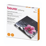 Beurer GS 215 digital bathroom scale, tempered glass weighing scale, alternate view