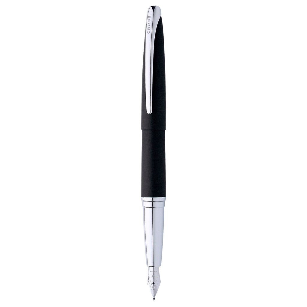 Cross ATX Basalt Black Fountain Pen – Chrome-Plated Trim & Stainless Steel Nib | 886-3