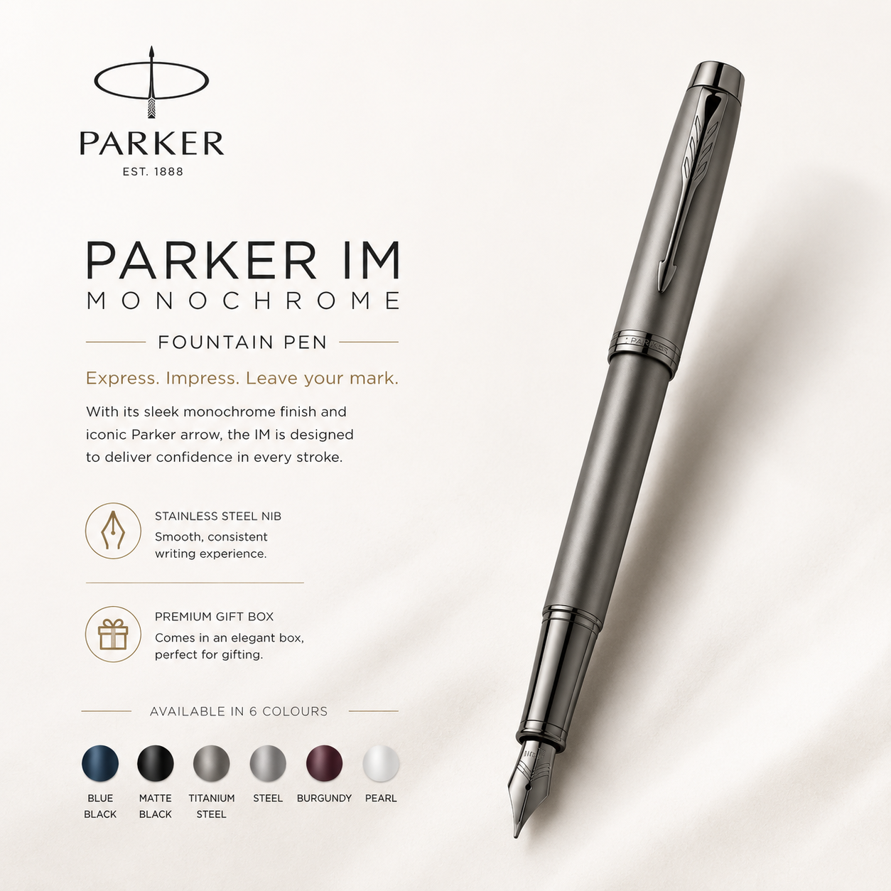 Parker IM Monochrome Fountain Pen