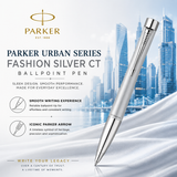 Parker Urban Metal Urban Series Fashion Silver CT Ballpoint Pen