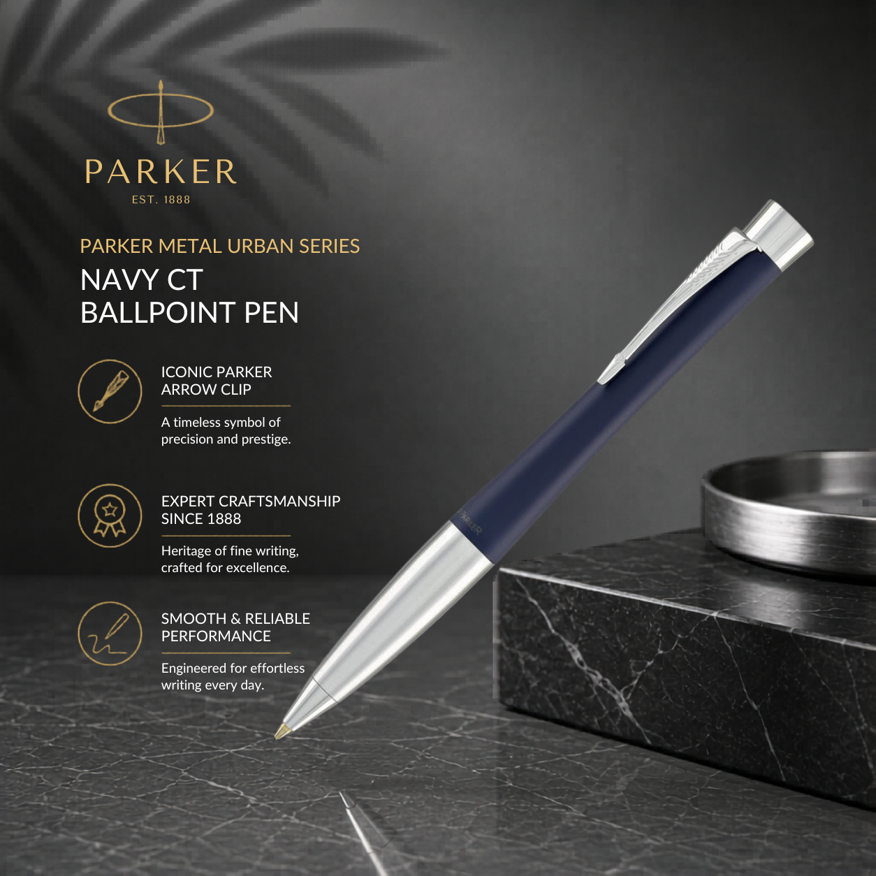 Parker Urban Metal Series Navy CT Ballpoint Pen