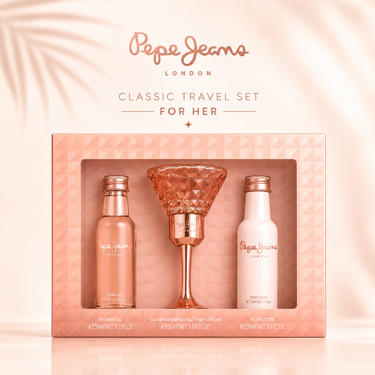 Pepe Jeans Classic Travel Set For Her – EDP 30ml + Body Lotion 50ml + Shower Gel 50ml