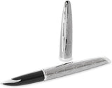 Waterman Carène Contemporary Gunmetal ST Fountain Pen – 18K Solid Gold Rhodium-Plated Medium Nib