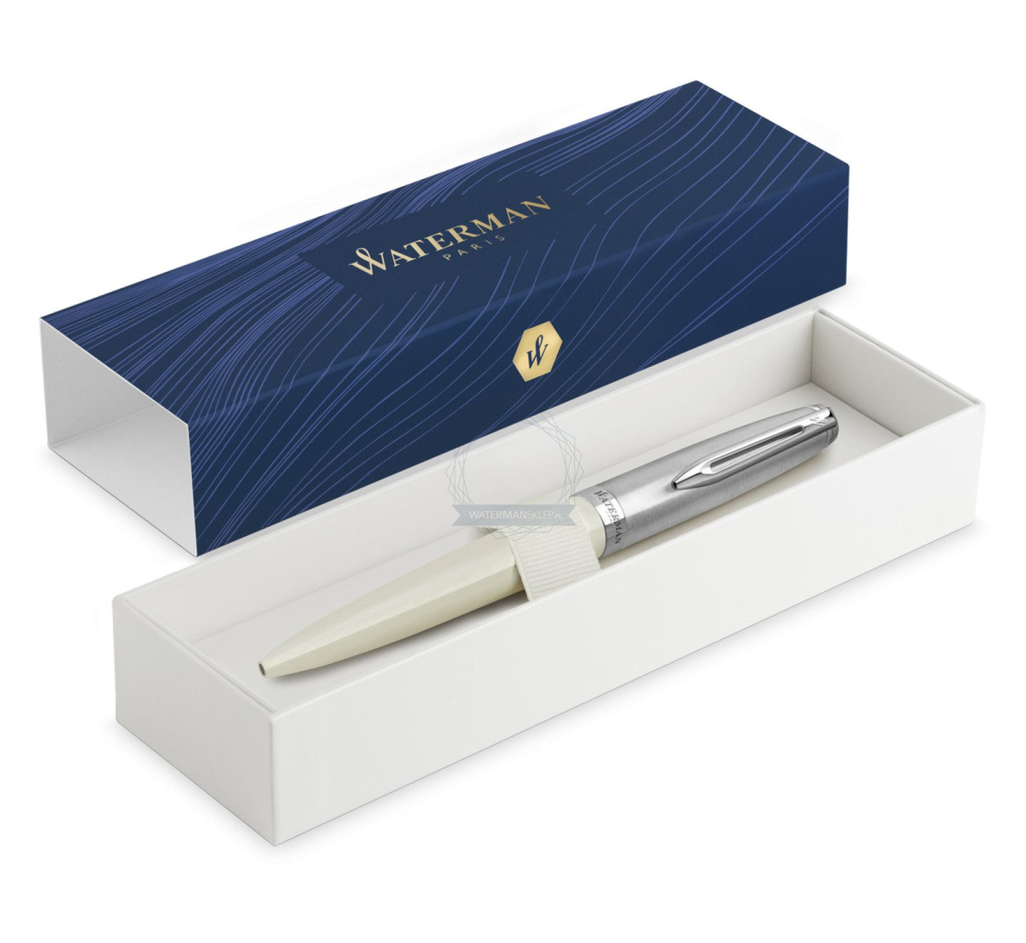 Waterman Emblem Lacquer Ivory CT Ballpoint Pen