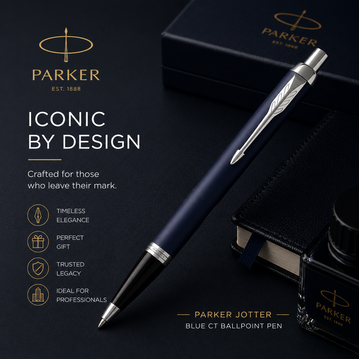 Parker IM Matte Blue Ballpoint Pen