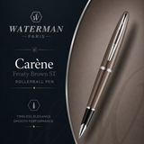 Waterman Carène Rollerball Pen – Frosty Brown with Stainless Steel Trim
